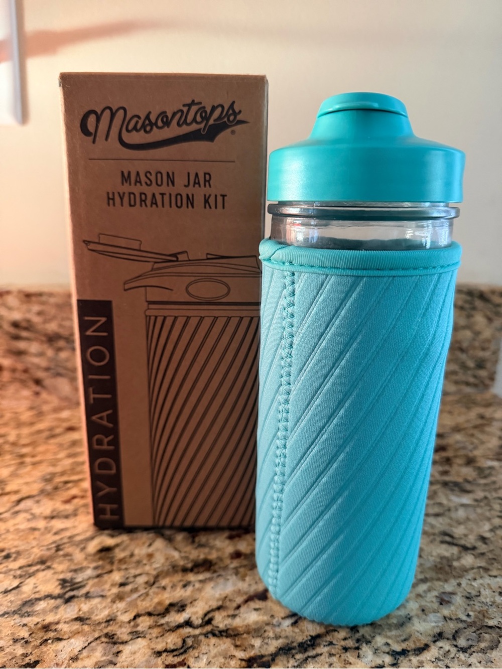 Turquoise Mason Jar Hydration Kit